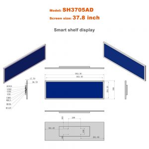 37.8" Android wifi lcd shelf display