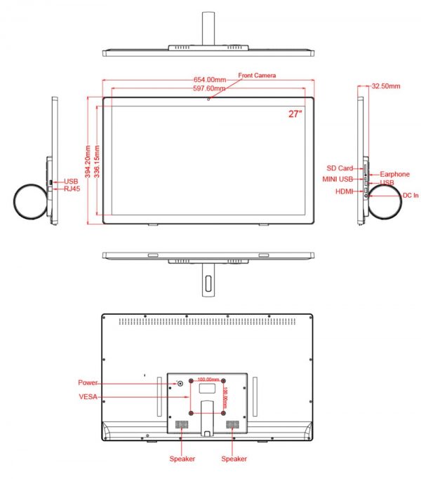 Android touch tablet pc