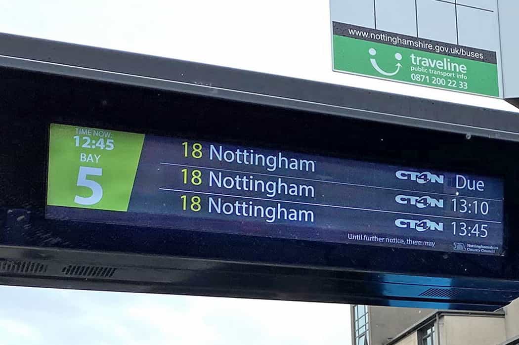 Stretched lcd display in transport 301 min