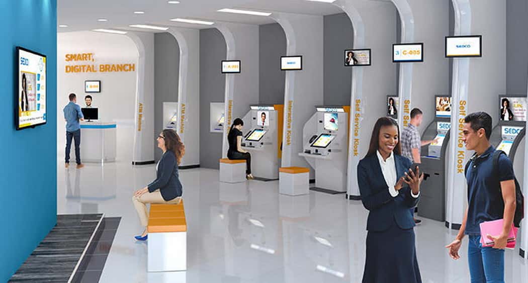 Banking self service kiosks 104 min Banking self service kiosks