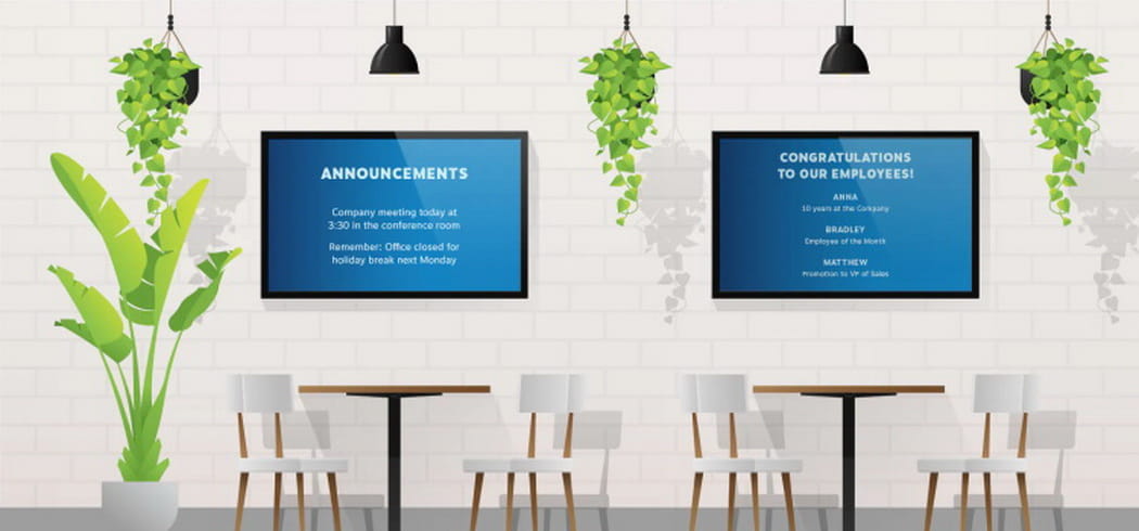 Break Room Digital Signage