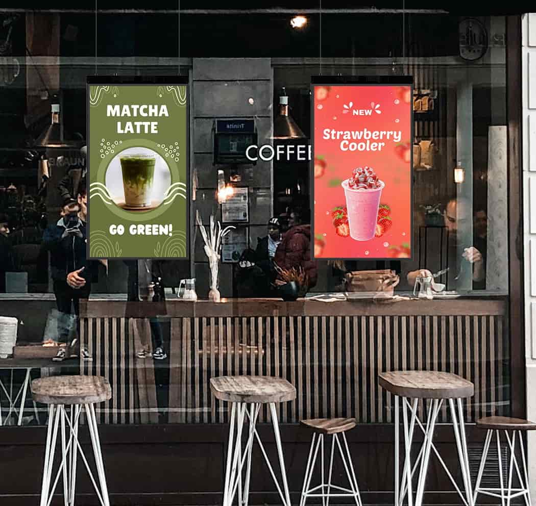 Double-Sided Hanging Digital Displays