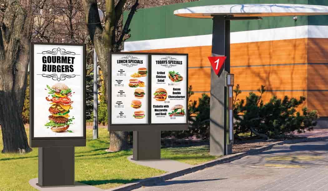 QSR invest in Outdoor drive thru menu boards