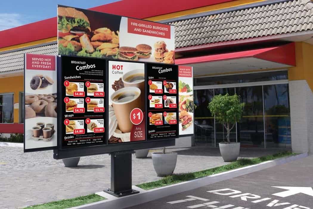 How Commercial Digital Menu Boards Increase Fast Food Sales