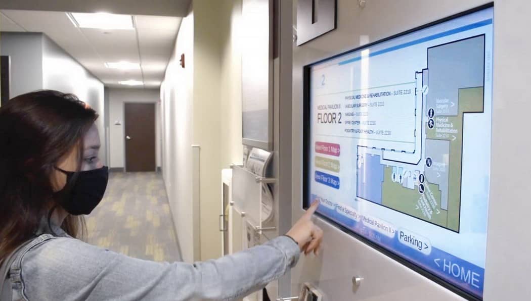 Digital Wayfinding Display for Hospital Communications
