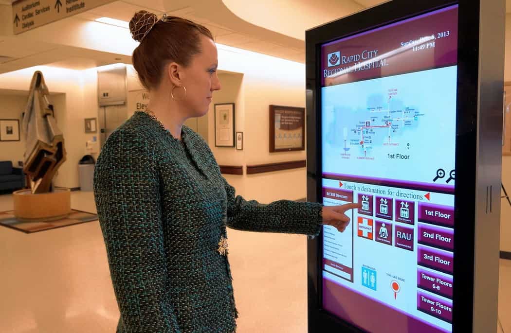 Digital Wayfinding Display for Hospital Communications