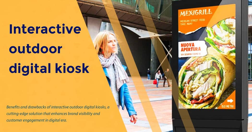 Interactive outdoor digital kiosk