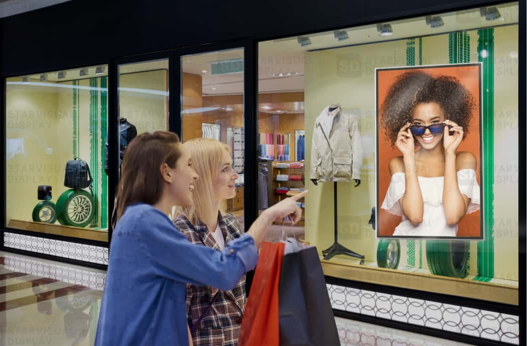 Digital signage window display 102 min Digital signage window display