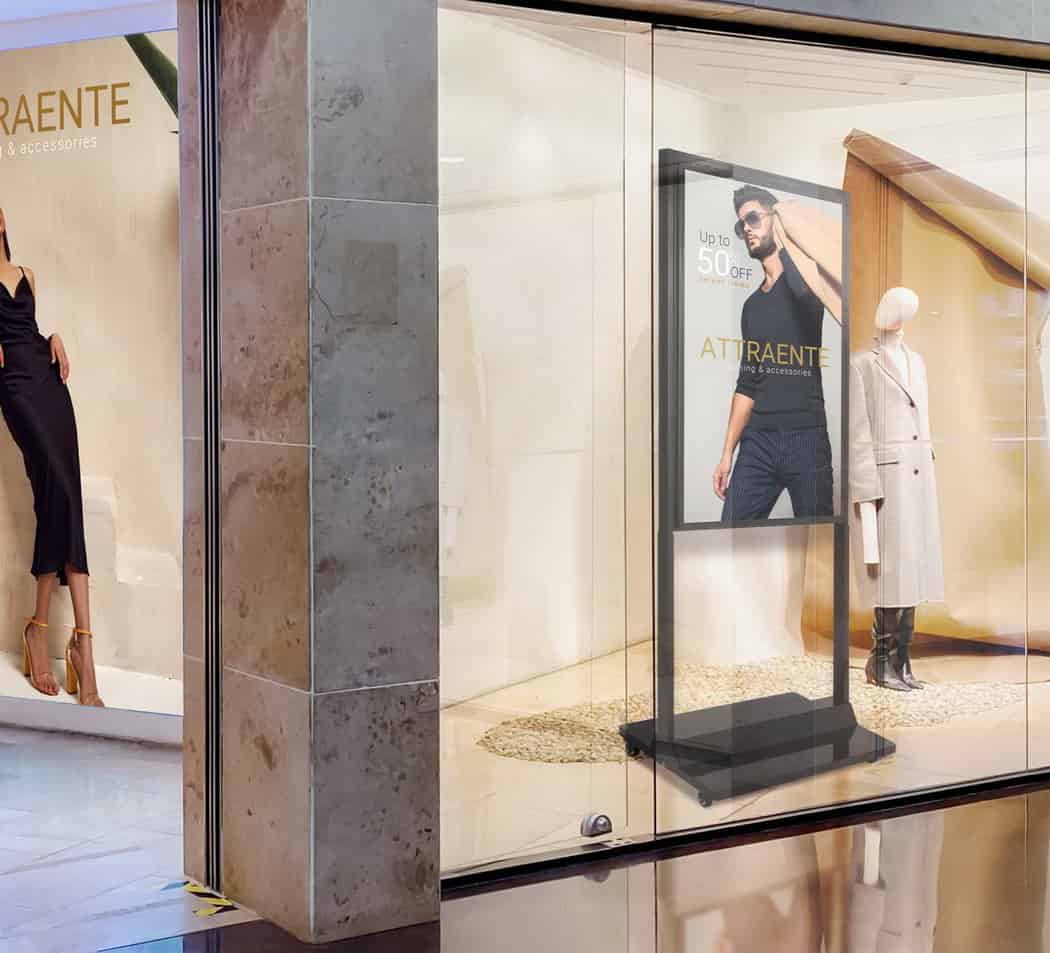 Digital signage window display 106 min Digital signage window display