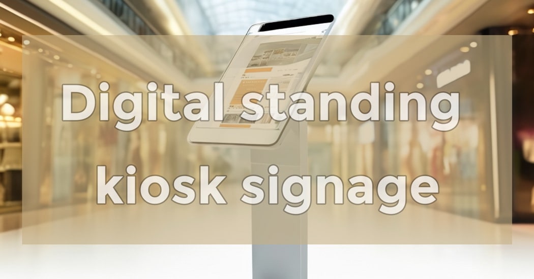 Digital standing kiosk signage