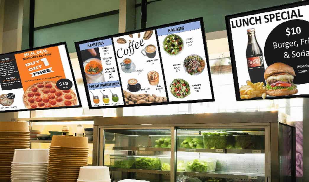 Restaurant with Digital Menu Boards