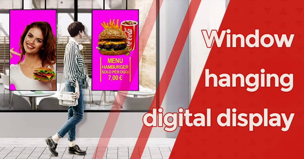 Window hanging digital display