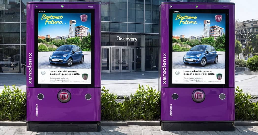outdoor digital advertising totems