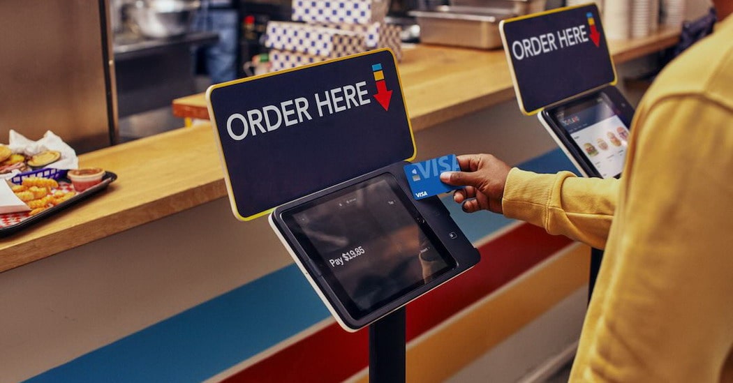Self-service kiosks in restaurants