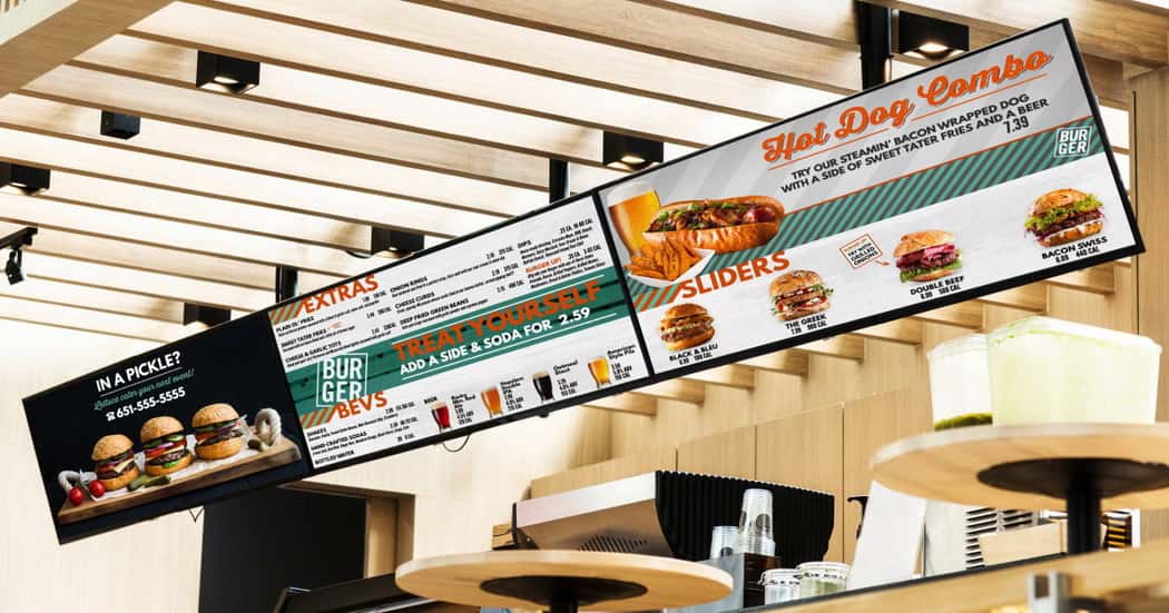 Electronic digital menu boards
