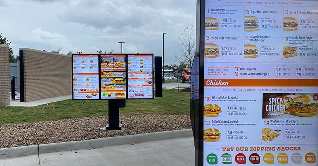 Restaurant Outdoor Digital Menu Boards