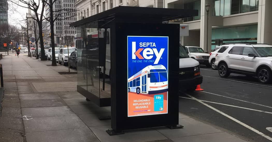 Bus Shelter Digital Signage Displays