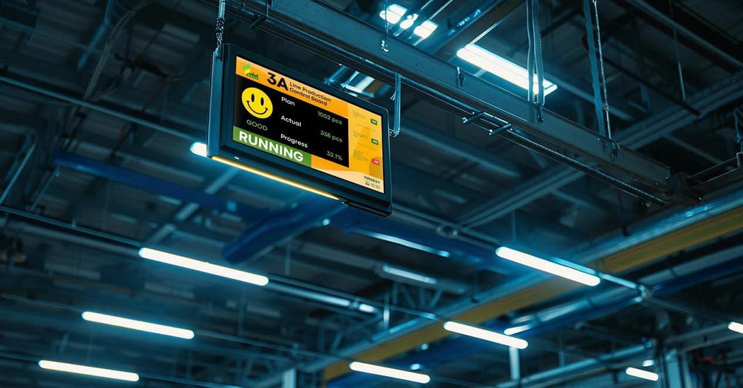 Interactive warehouse digital signage