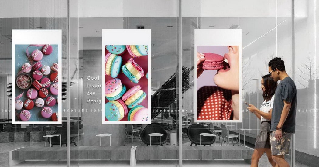 Double-Sided Hanging Digital Screens