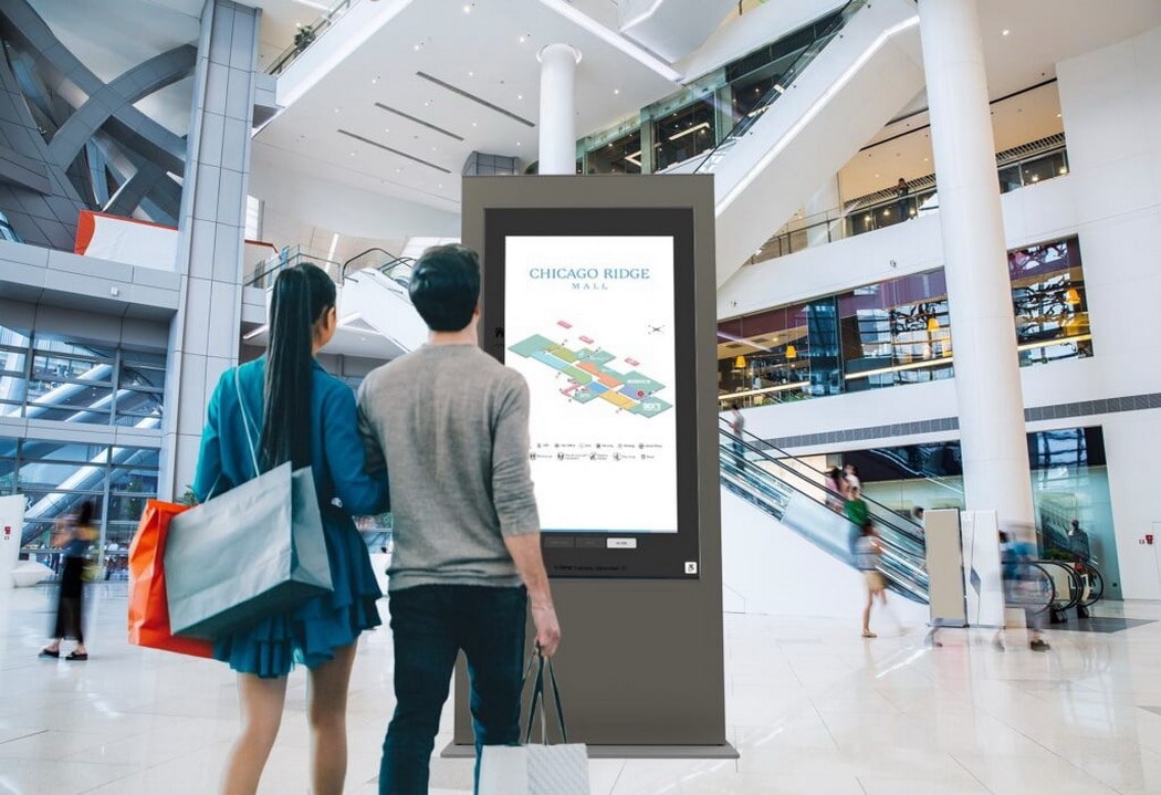Wayfinding touch screen kiosk