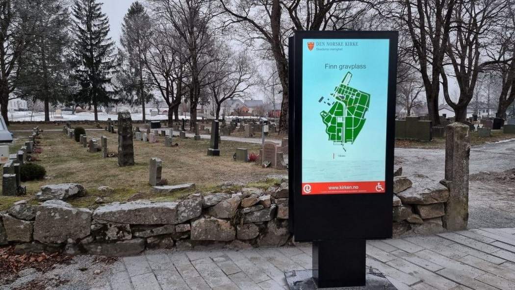 Wayfinding touch screen kiosk