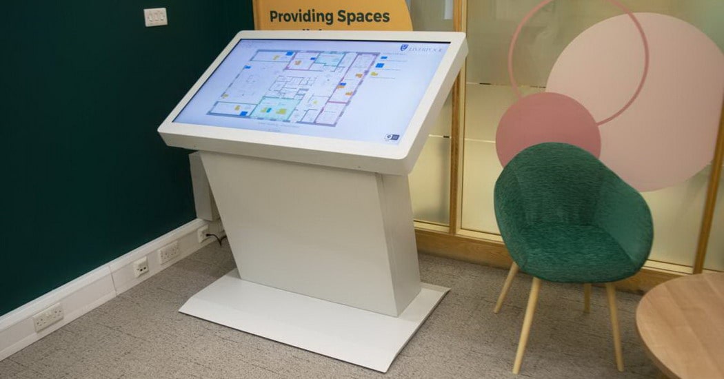 Wayfinding touch screen kiosk